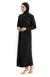 Adasea - Adasea Fully Covered Hijab Swimsuit Long Full Length 4065 Black