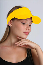 Remsa Mayo - Adjustable Visor Tennis Golf Hat Sun Protection Brim RŞ-109 Light Yellow