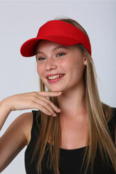 Remsa Mayo - Adjustable Visor Tennis Golf Hat Sun Protection Brim RŞ-109 Red