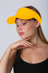 Remsa Mayo - Adjustable Visor Tennis Golf Hat Sun Protection Brim RŞ-109 Yellow