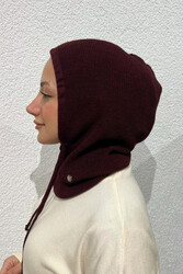 Merwishop - Balaclava Beanie 777 Burgundy