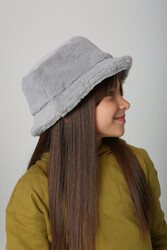 Remsa - Children's Plush Bucket Hat RKŞ-Ç-01 Gray