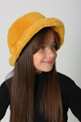 Remsa - Children's Plush Bucket Hat RKŞ-Ç-01 Mustard