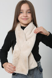 Remsa - Children's Plush Scarf Neck Warmer RKB-Ç-01 Beige