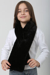 Remsa - Children's Plush Scarf Neck Warmer RKB-Ç-01 Black