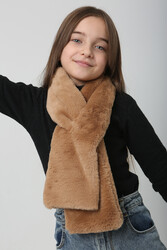 Remsa - Children's Plush Scarf Neck Warmer RKB-Ç-01 Camel