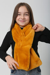 Remsa - Children's Plush Scarf Neck Warmer RKB-Ç-01 Mustard