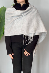 Remsa - Fringed Bouclé Scarf Shawl 45X200 cm Grey 1285