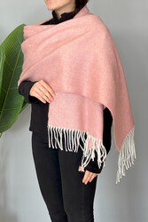 Remsa - Fringed Bouclé Scarf Shawl 45X200 cm Powder Pink 1285