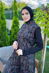 Remsa Mayo - Full Covered Hijab Swimsuit Color Multicolor Leaf MERVE