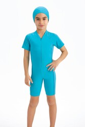 Adasea - Girl's Swimming Swimsuit Half Covered Swimsuit 5155 Mint