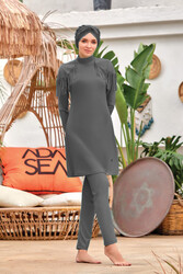 Remsa Mayo - Lycra Fully Covered Hijab Swimsuit Ramira 4105 Anthracite Remsa Swimsuit