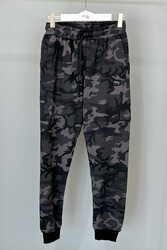 Remsa - Men's Cuffed Camouflage Sweatpants 6718 Anthracite