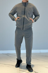 Remsa Spor - Men's Lycra Combed Cotton Tracksuit 3714 Anthracite