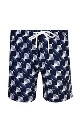 Remsa - Men's Ocean Pool Shorts Patterned Ace S243 Dark Navy