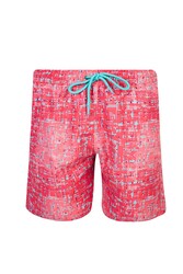 Remsa - Men's Ocean Pool Shorts Patterned Arsen S259 Coral