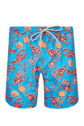 Remsa - Men's Ocean Pool Shorts Patterned Even S273 Sky Blue