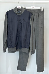 Remsa - Men's Stretch Cotton Tracksuit Set 3712 Grey