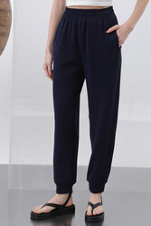 Remsa - Modal Trousers with Elastic Legs 32179 Navy Blue