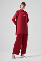 Nuss - Nuss Cupra Snap Detail Pantsuit 1012 Red