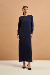 Nuss - Nuss Mercerized Line Detail Dress 400 Navy Blue