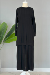 Remsa - Nuss Mercerized Thick Ribbed Pants Suit 1101 Black