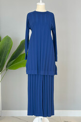 Remsa - Nuss Mercerized Thick Ribbed Pants Suit 1101 Sax Blue