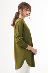 Nuss - Nuss Mercerized Oval-Cut Tunic 1200 Olive Green