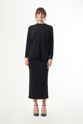 Nuss - Nuss Merserize Pencil Skirt Suit 1303 Black