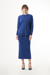 Nuss - Nuss Merserize Pencil Skirt Suit 1303 Sax Blue