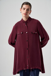 Nuss - Nuss Snap-Button Cupra Jacket Coat 6007 Plum