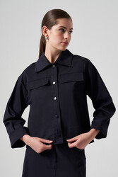 Nuss - Nuss Snap-Button Short Jacket 6025 Navy Blue