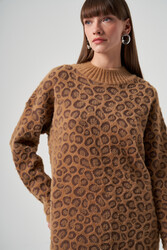 Lale Butik - Nuss Triko Kazak Tunik 7004 Camel