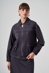 Nuss - Nuss Zippered Short Jacket 6027 Anthracite