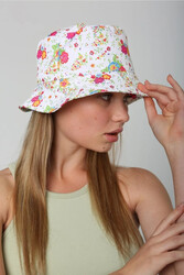 Remsa Mayo - Patterned Bucket Hat RŞ-112 03 White Flower