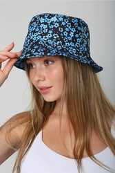 Remsa Mayo - Patterned Bucket Hat RŞ-112 06 Blue Floral