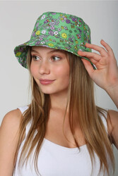 Remsa Mayo - Patterned Bucket Hat RŞ-112 07 Green Floral