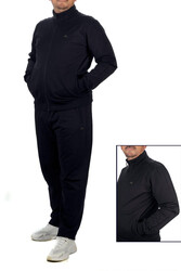 Remsa Spor - Plus Size Stretch Cotton Men's Tracksuit 1714 Navy