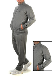 Remsa Spor - Plus Size Stretchy Jersey Men's Tracksuit 1714 Anthracite