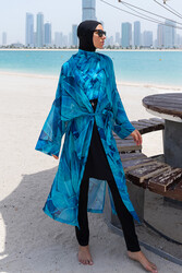 Remsa Mayo - Remsa Tesettür Mayo Üzerine Tek Kaftan Kimono Pareo RP014 Berrin
