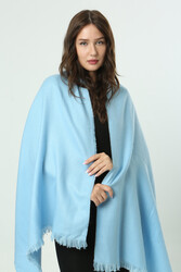 Remsa - Soft Textured Thick Solid Scarf Shoulder Shawl 70x180 cm 1206 Baby Blue