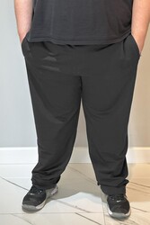 Remsa - Special Production Plus Size Flat Waist Elastic 3 Pocket Extra Large Men's Sweatpants 24700 Black