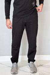 Remsa - Straight-Leg Elastic Waist Men's Sweatpants with 3 Pockets 24702 Black