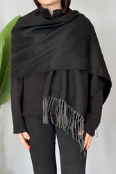 Remsa - Tasseled Boucle Scarf Shawl 45X200 cm 1285 Black