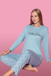 Remsa - Viscose-Lycra Women’s Pajama Set 25300-03 - Blue