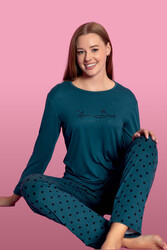 Remsa - Viscose-Lycra Women’s Pajama Set 25300-11 - Petrol