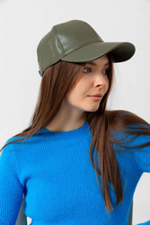 Remsa - Women's Leather Cap RKŞ-08 Khaki