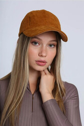 Remsa - Women's Suede Cap RKŞ-12 Camel