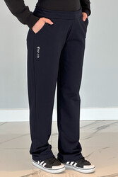 Remsa Spor - Women's Sweatpants Bottoms with Pants Appearance 5557 Navy Blue